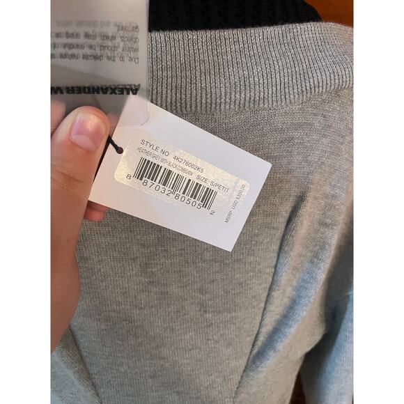 T by Alexander Wang Inner Tank Combo Grey Sweater Dress NWT sz SP - Picture 6 of 8